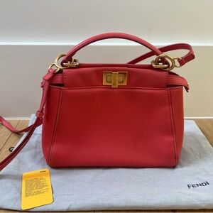 Fendi Mini Peekaboo Bag with crossbody strap